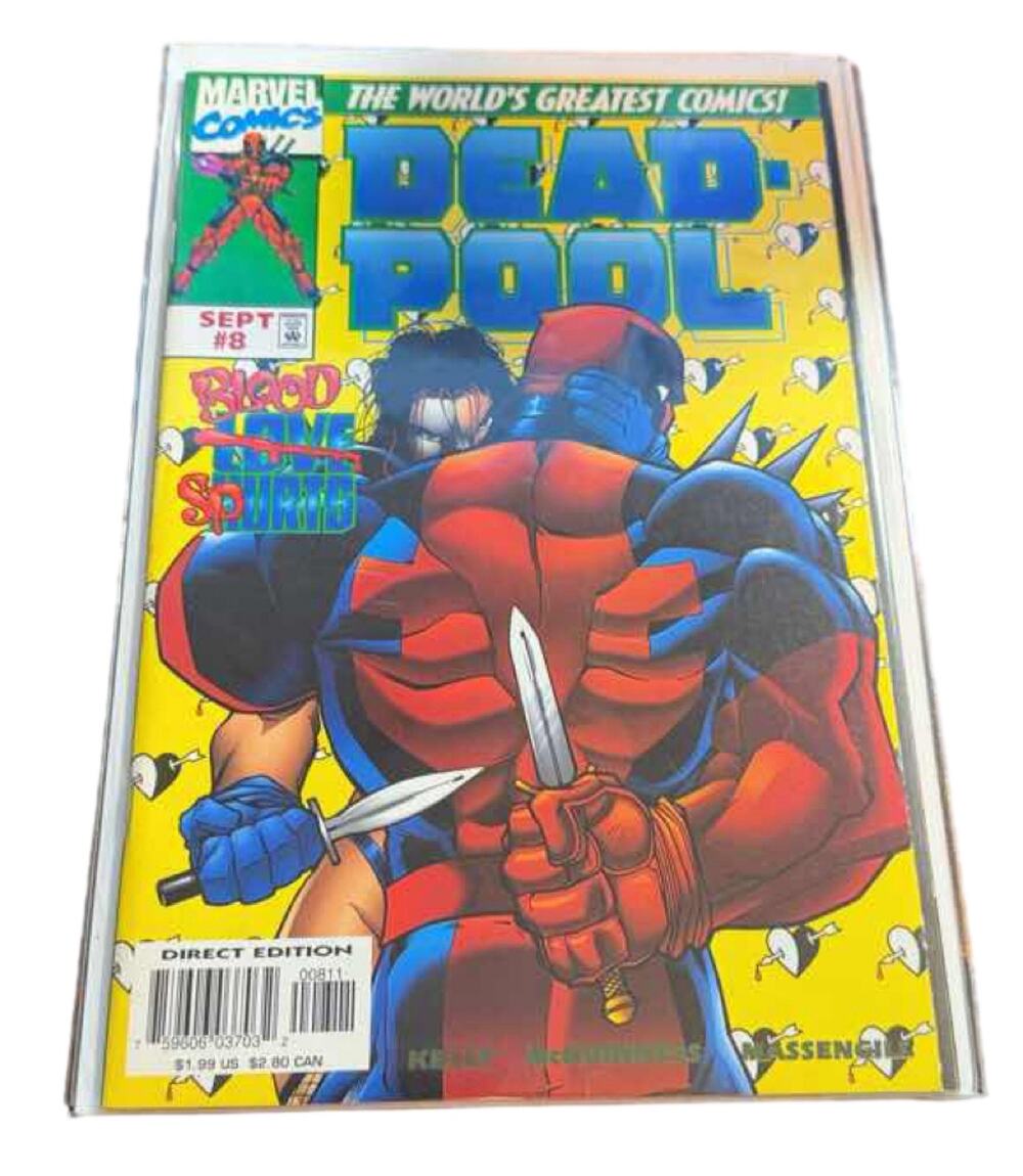 Deadpool #8 (1997) Marvel Comics Joe Kelly Ed McGuinness Blood Spurts